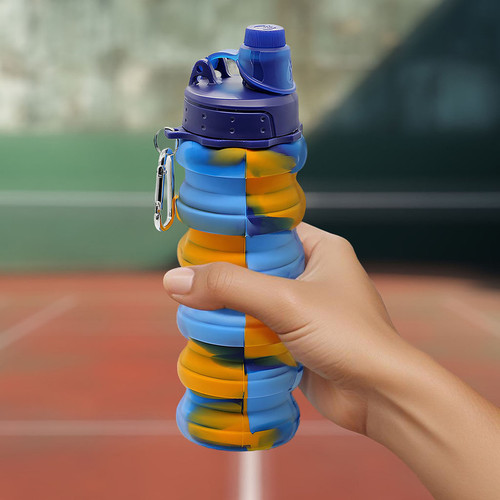 قمقمه تاشو مدل سیلیکونی کد New04 گنجایش 0.5 لیتر